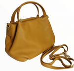 Borsa ovale in vera pelle con tracolla regolabile