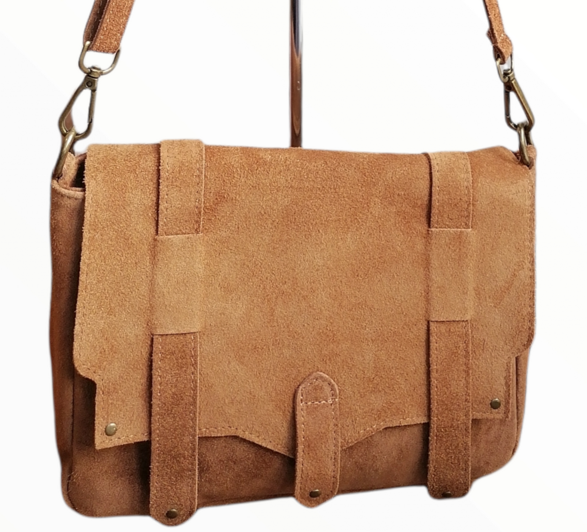 Tracolla Design in Pelle Scamosciata