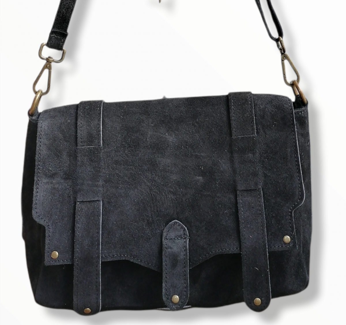 Tracolla Design in Pelle Scamosciata