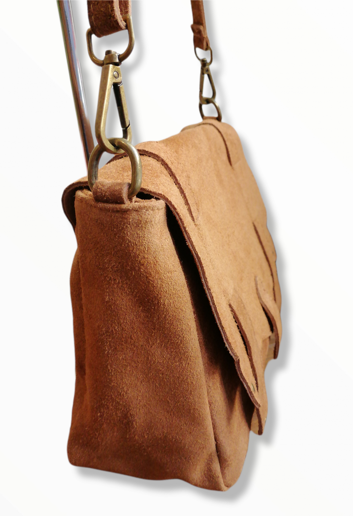 Tracolla Design in Pelle Scamosciata