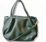 Borsa ovale in vera pelle con tracolla regolabile