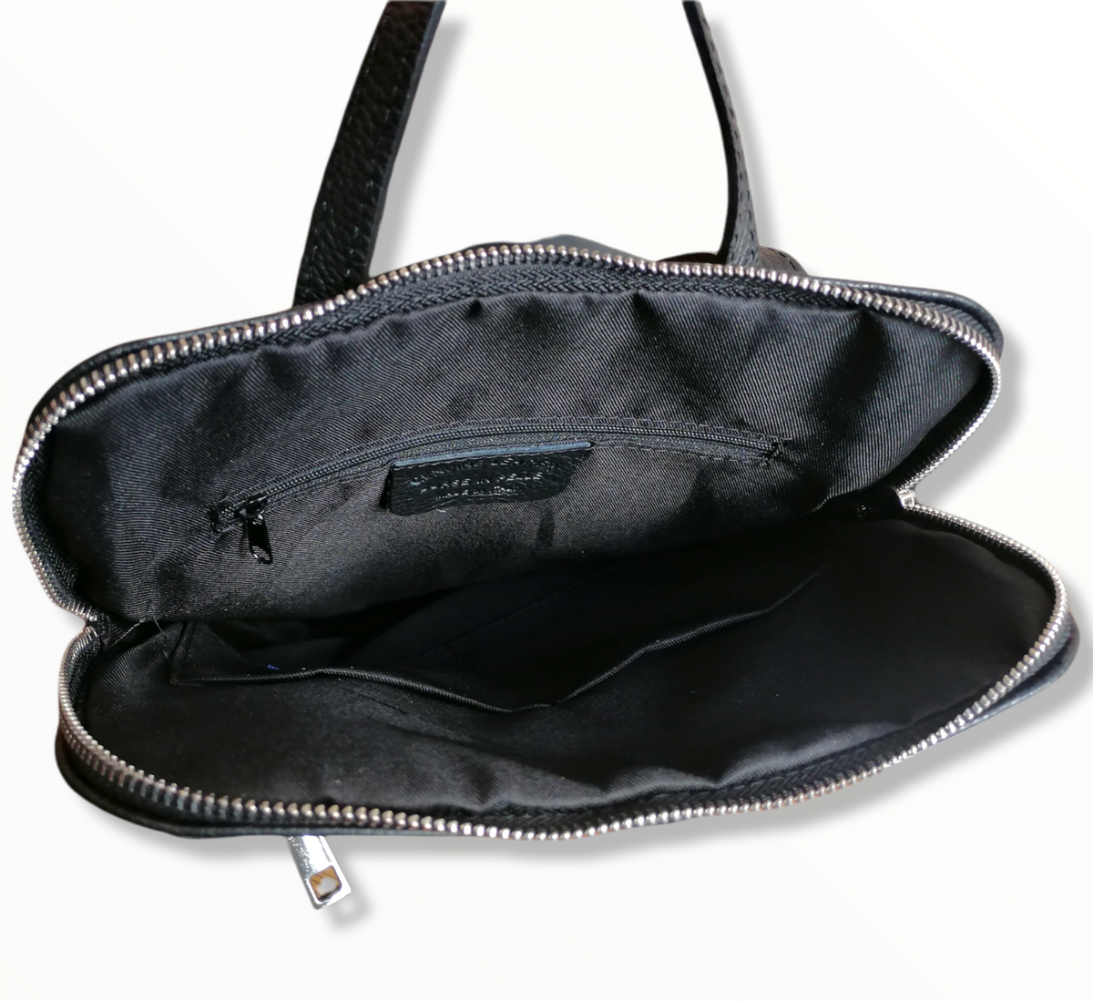 Zaino con Zip in Vera Pelle