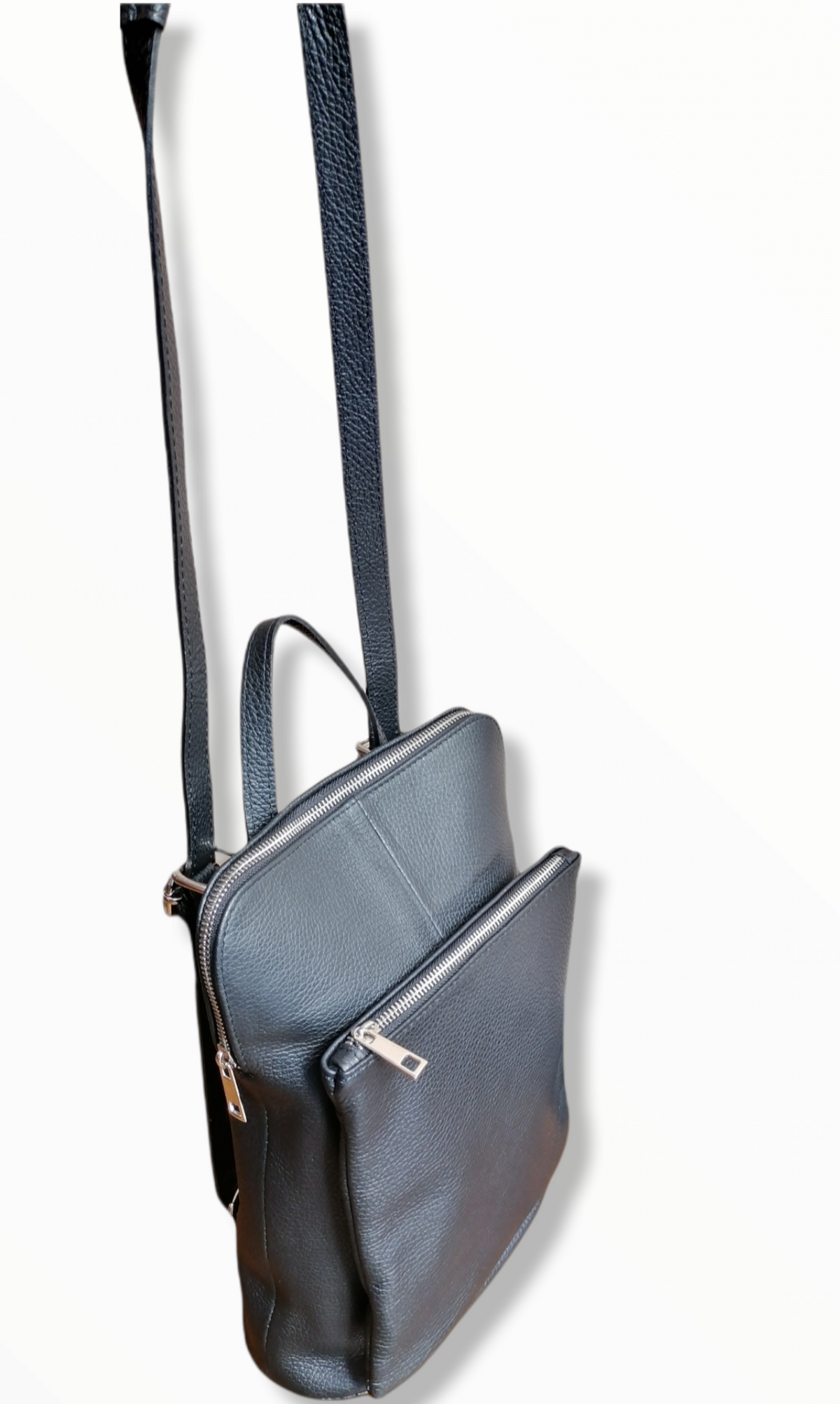 Zaino con Zip in Vera Pelle