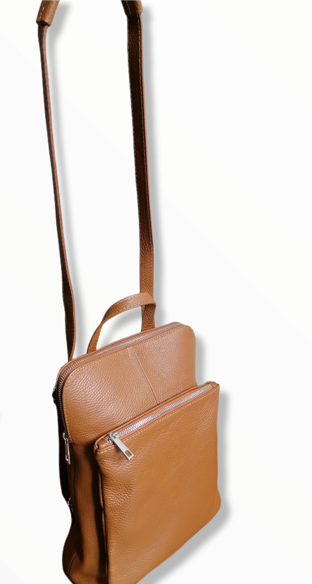 Zaino con Zip in Vera Pelle