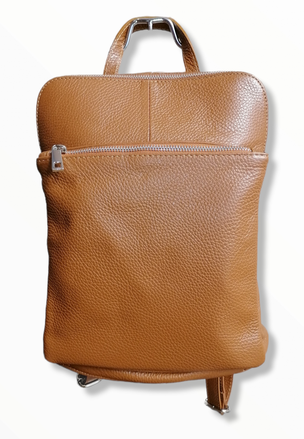 Zaino con Zip in Vera Pelle