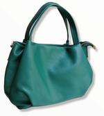 Borsa ovale in vera pelle con tracolla regolabile