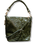 Secchiello in Vera Pelle Stampa Fiori