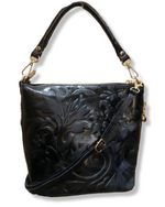 Secchiello in Vera Pelle Stampa Fiori