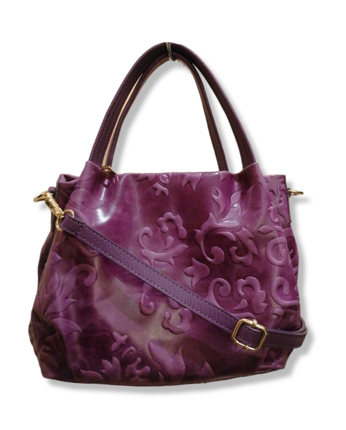 ovale stampa fiori viola