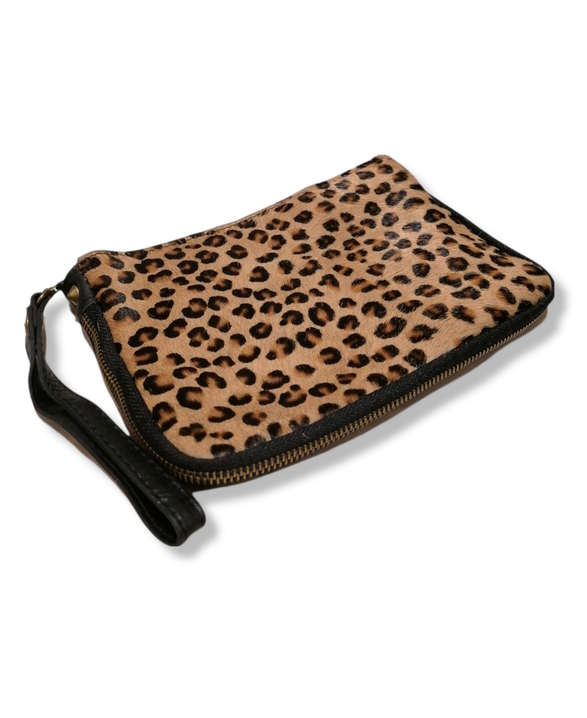 Pochette Zip in Vera Pelle Cavallino