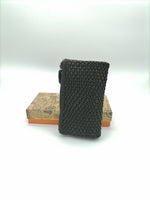 POFSS1401-89 Portafoglio lungo in Pelle Intrecciata effetto Vintage