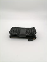 POFSS1401-89 Portafoglio lungo in Pelle Intrecciata effetto Vintage