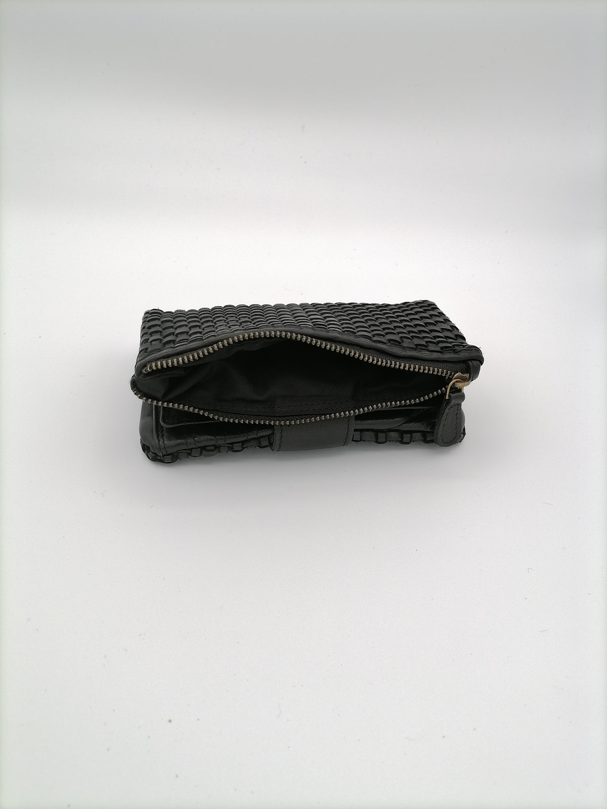 POFSS1401-89 Portafoglio lungo in Pelle Intrecciata effetto Vintage