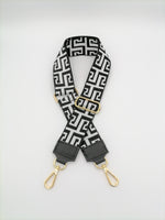 Tracolla Geom 25nero bianco