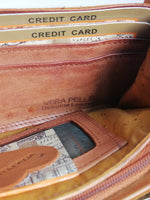 POFSS1405-88 Portafoglio Lungo Zip in Pelle Intrecciata effetto Vintage