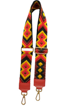 Tracolla Larga 5cm Ricamo Regolabile in Tessuto / Nylon