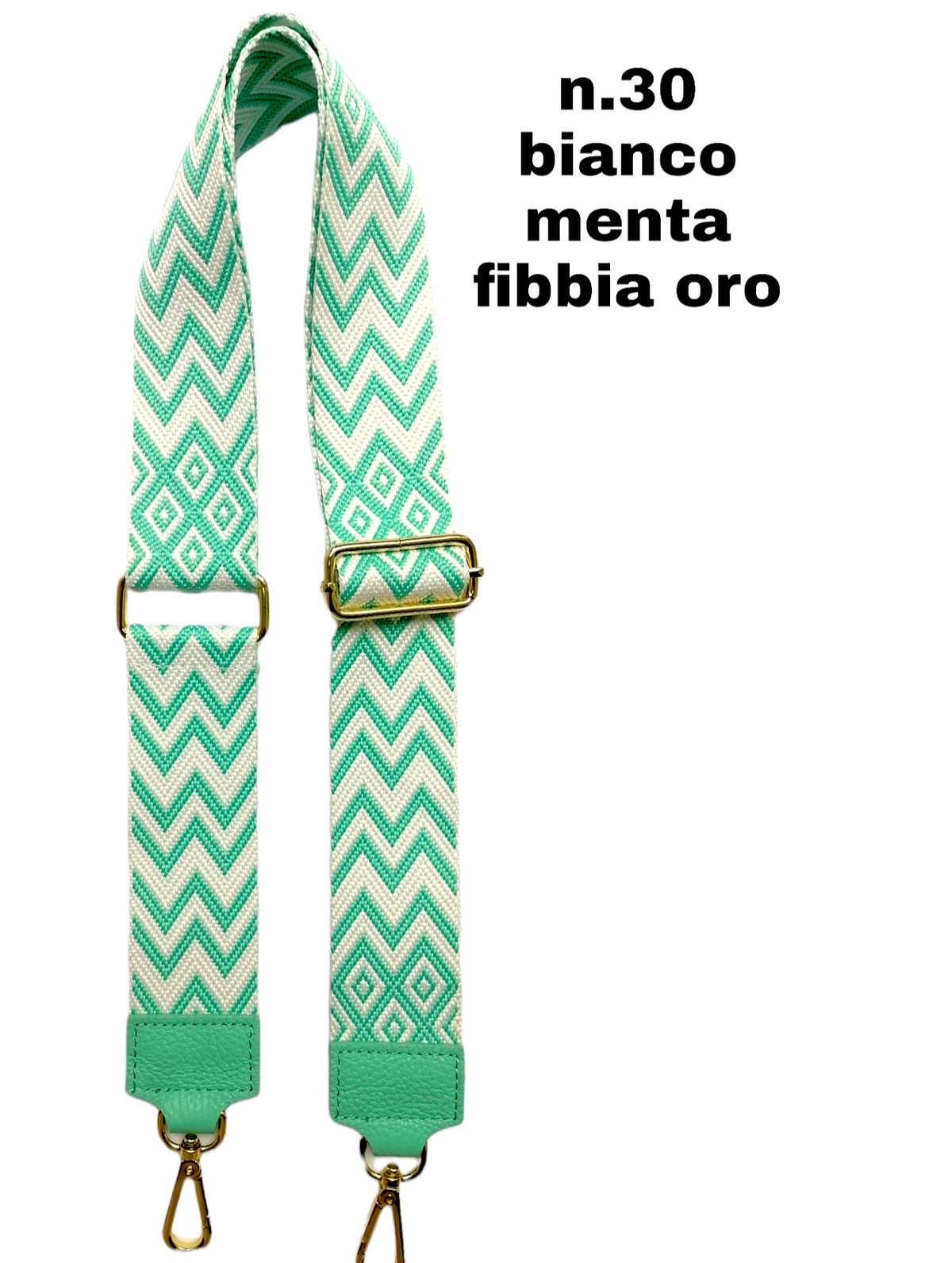 Tracolla Larga 5cm Ricamo Regolabile in Tessuto / Nylon