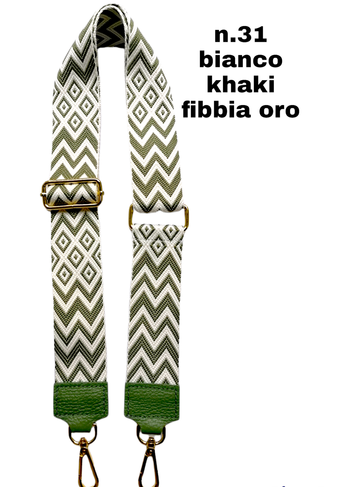 Tracolla Larga 5cm Ricamo Regolabile in Tessuto / Nylon