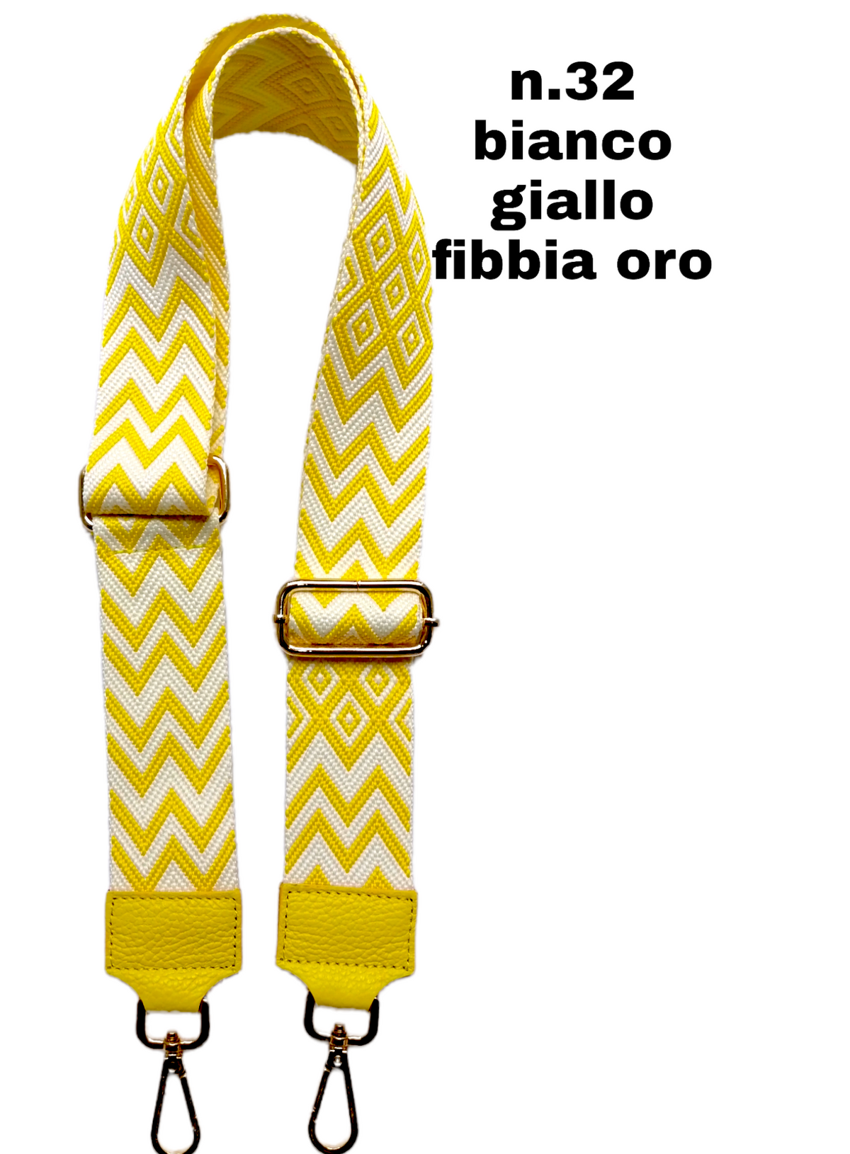 Tracolla Larga 5cm Ricamo Regolabile in Tessuto / Nylon