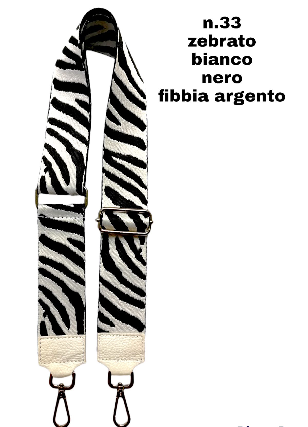 Tracolla Larga 5cm Ricamo Regolabile in Tessuto / Nylon