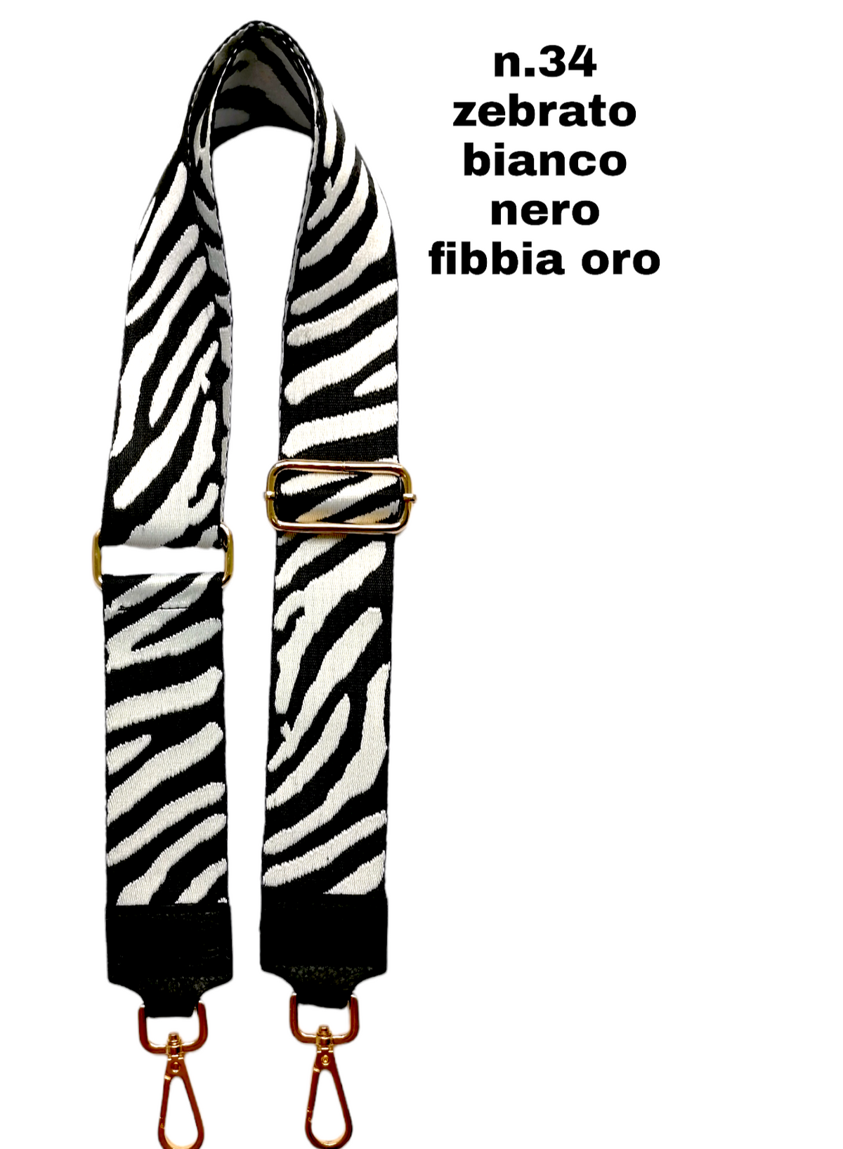 Tracolla Larga 5cm Ricamo Regolabile in Tessuto / Nylon