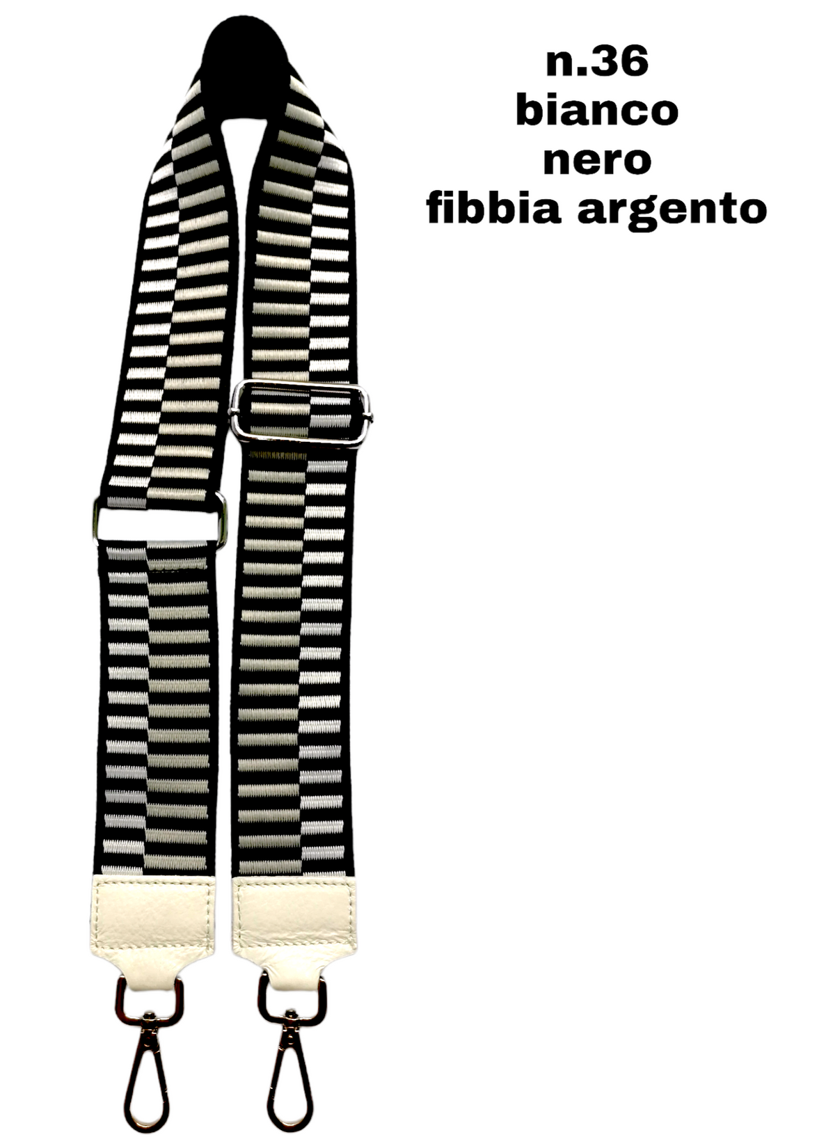 Tracolla Larga 5cm Ricamo Regolabile in Tessuto / Nylon