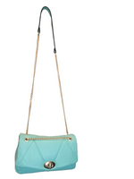 Borsa a Tracolla con Catena in Vera Pelle Imbottita