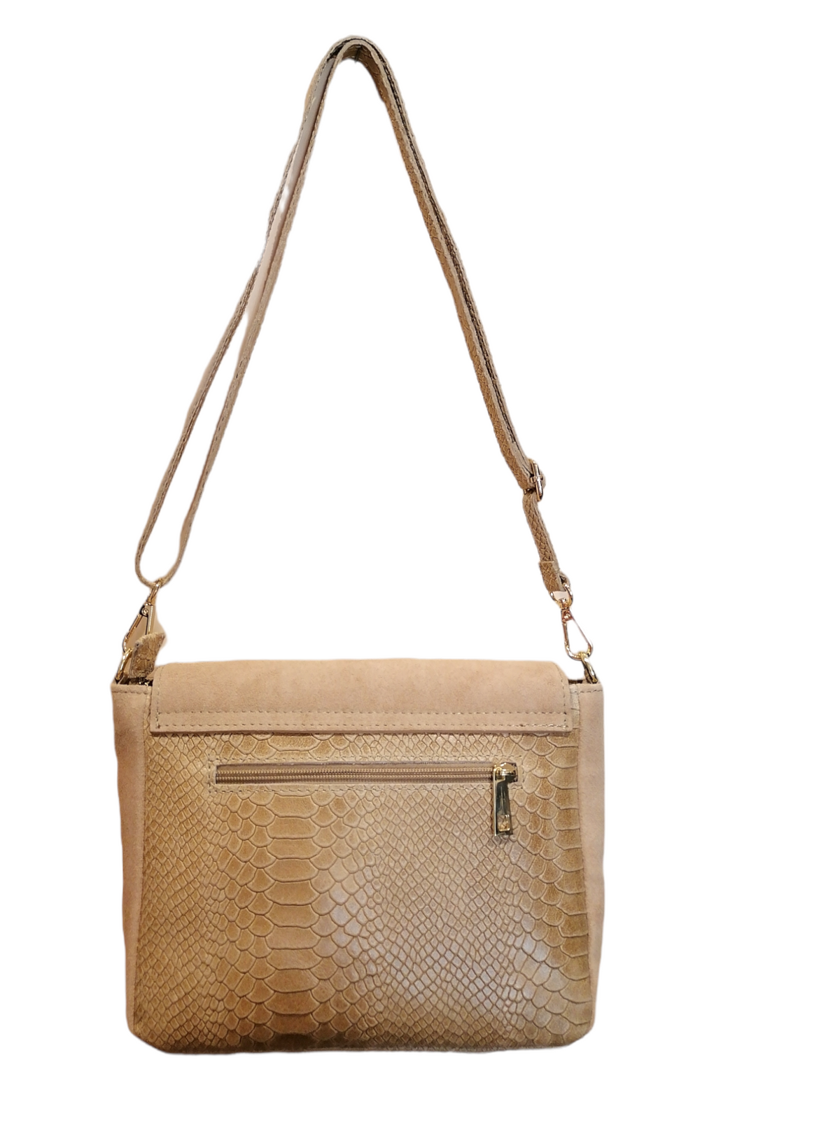 Borsa a Tracolla con 2 ciondoli in Vera Pelle Combinazione