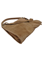 Borsa Hobo Tracolla in Vera Pelle Scamosciata Made In Italy