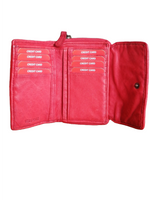 POFSS18-7507 Portafoglio trifold in Pelle Intrecciata effetto Vintage