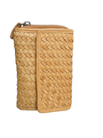 POFSS18-7507 Portafoglio trifold in Pelle Intrecciata effetto Vintage