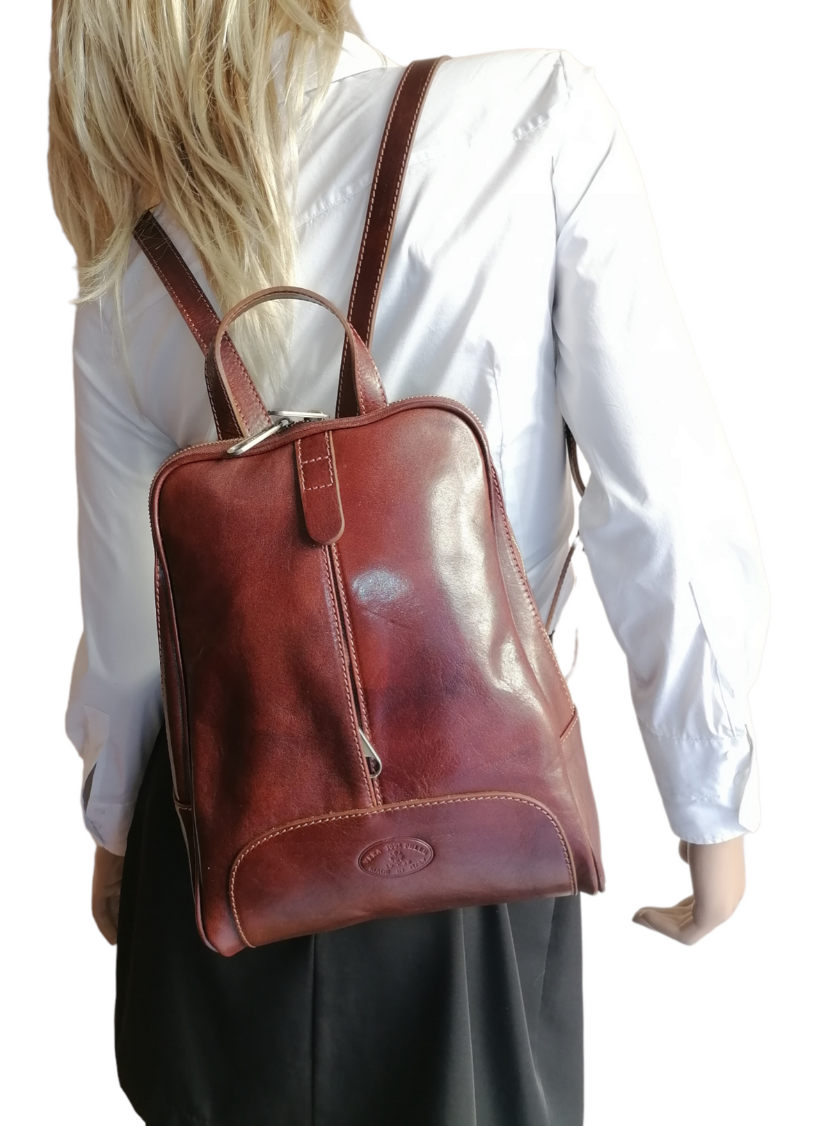 Zaino Cerniera in Vero Cuoio Made in Italy