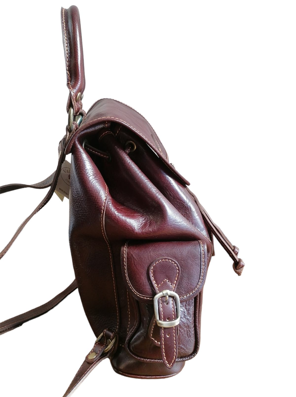 Zaino 3 Tasche in Vero Cuoio Made in Italy