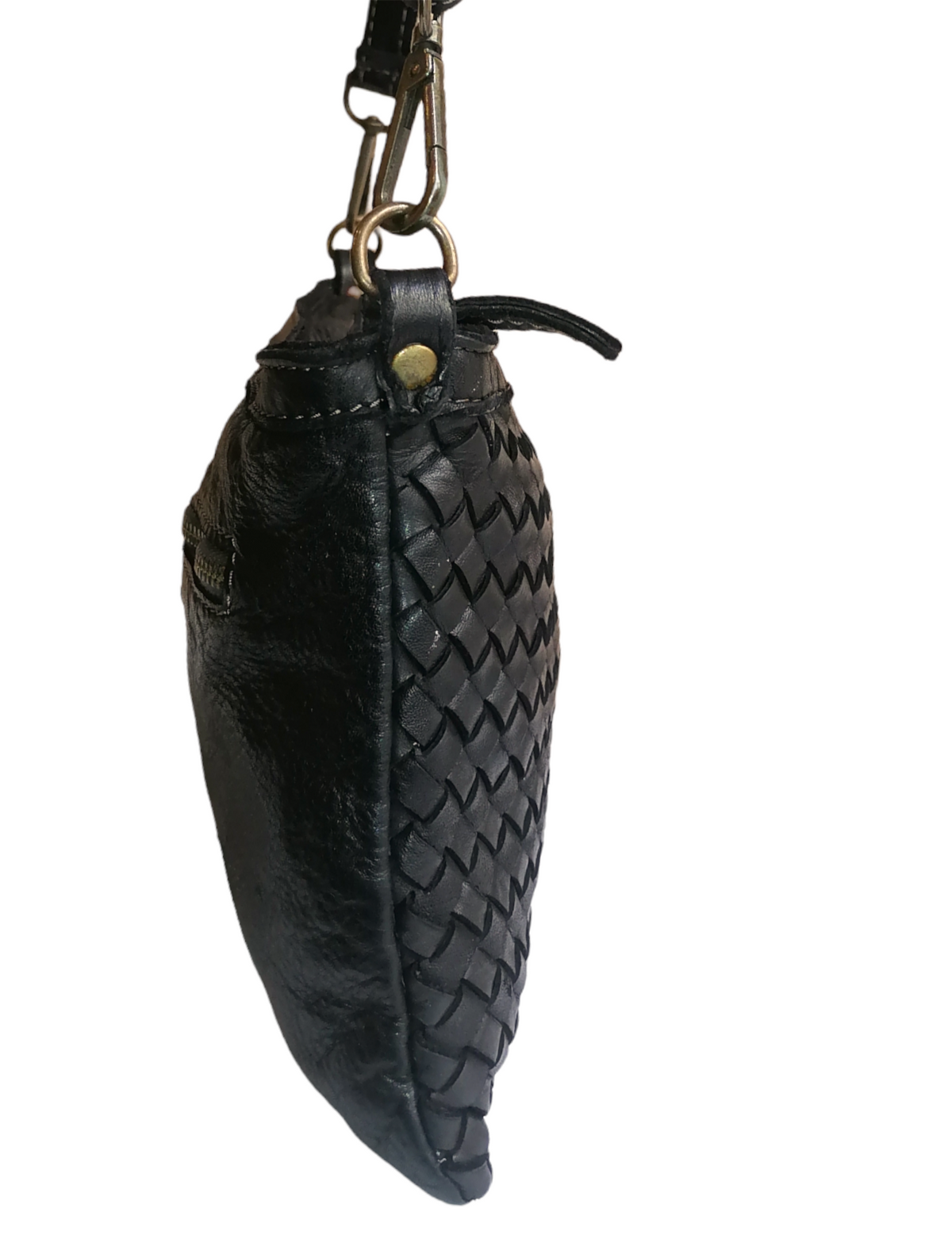 Tracolla Rettangolo 20x26 Intrecciata Vera Pelle Sauvage Vintage