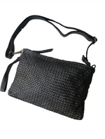 tracolla media intrecciata nera