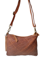 Tracolla Media Intrecciata 18x28cm Vera Pelle Sauvage Stile Vintage