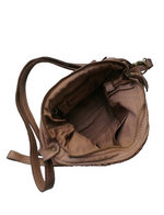 Tracolla Media Intrecciata 18x28cm Vera Pelle Sauvage Stile Vintage