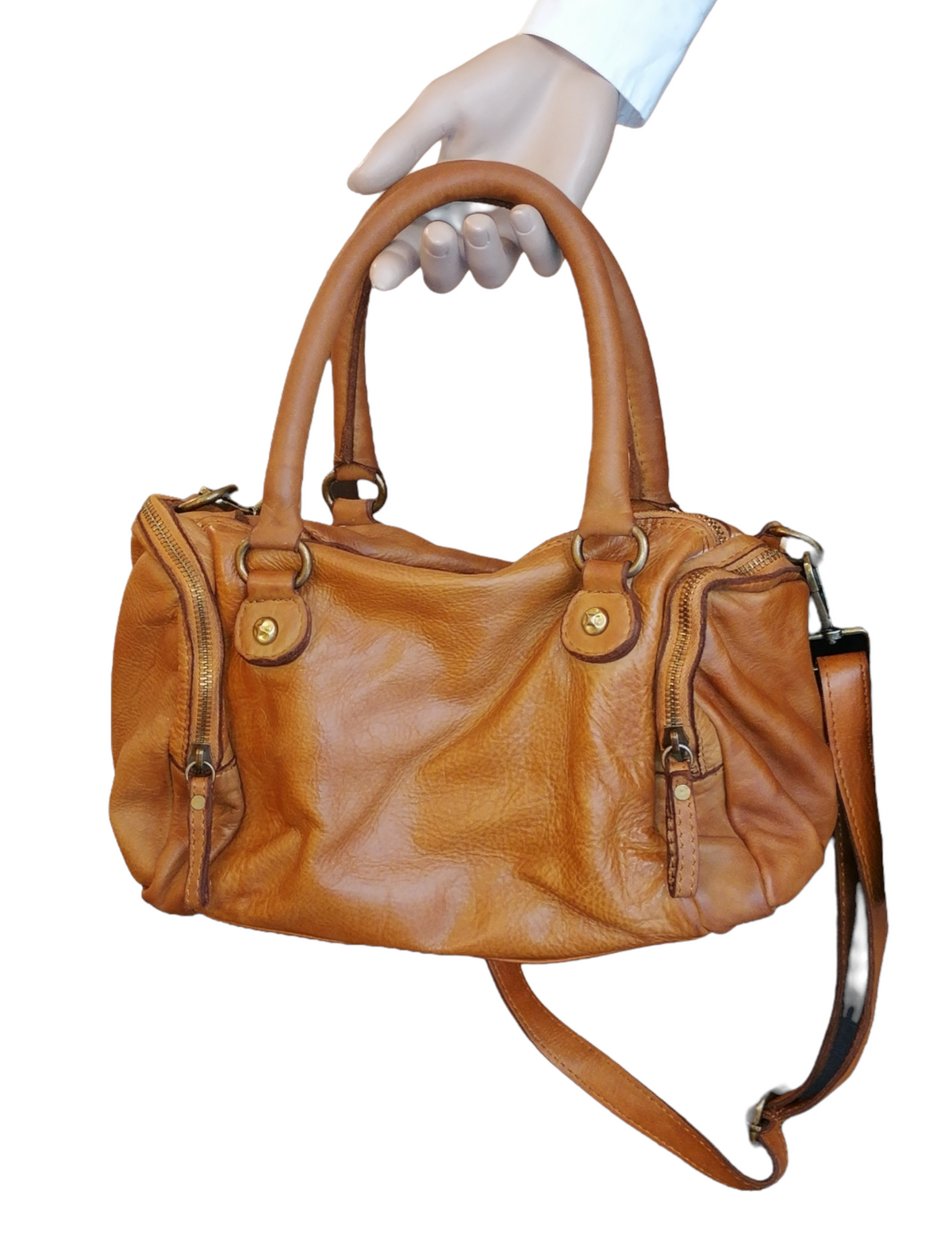 Bauletto con Tracolla in Vera Pelle Sauvage Made In Italy