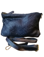 Tracolla Media Intrecciata 18x28cm Vera Pelle Sauvage Stile Vintage