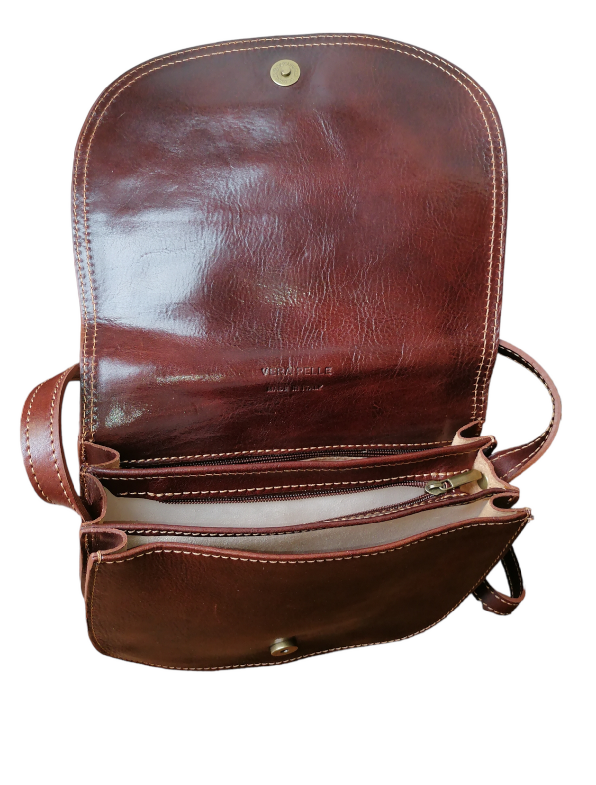 Tracolla con Pattina in Vero Cuoio Made in Italy