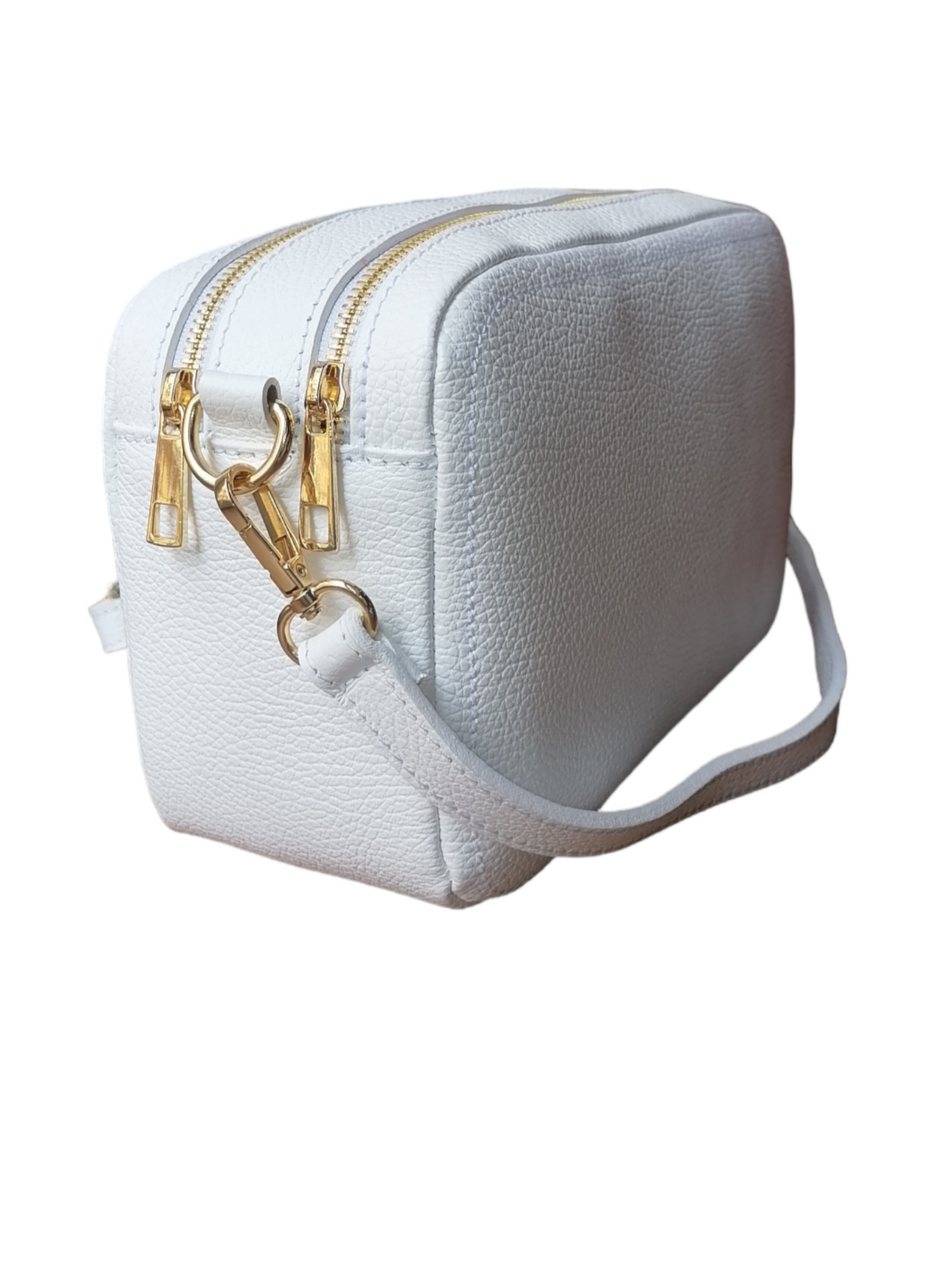 Borsa Large Doppio Zip in Pelle Dollaro MADE IN ITALY