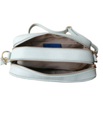 Borsa Large Doppio Zip in Pelle Dollaro MADE IN ITALY Verde Chiaro