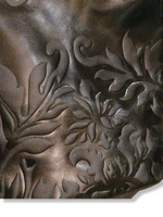 Secchiello in Vera Pelle Stampa Fiori