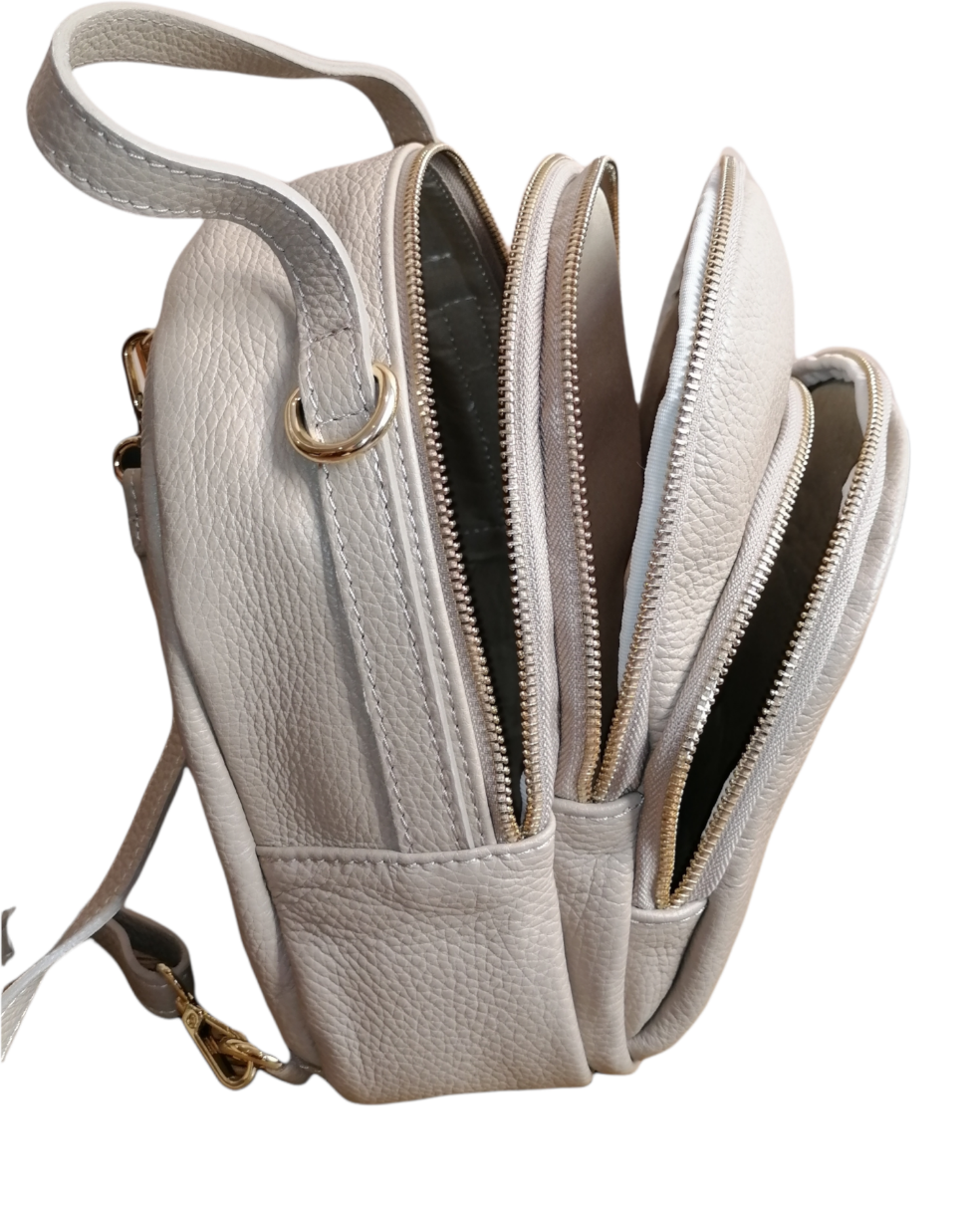 Zaino 3 Scomparti Comodo in Vera Pelle Made in Italy