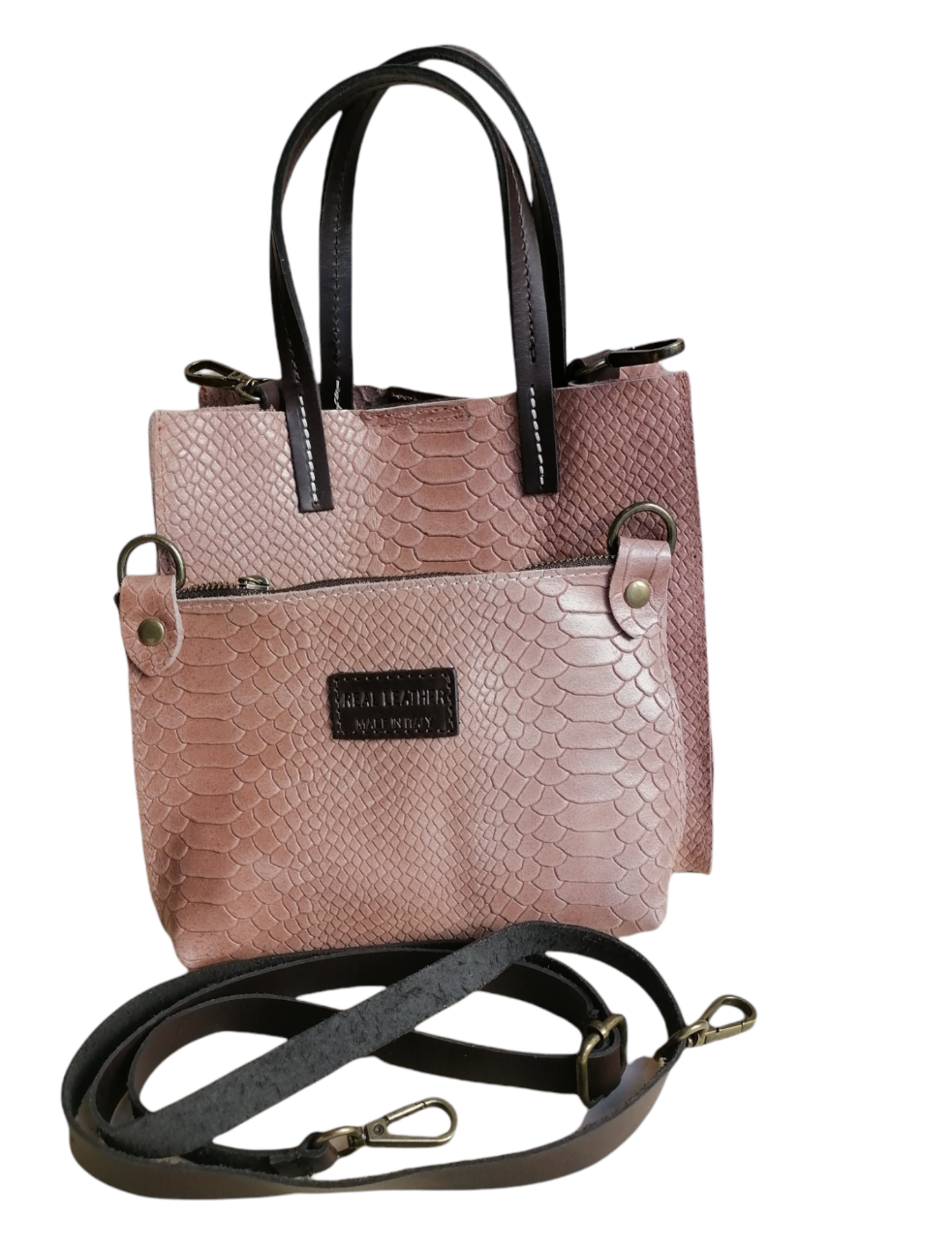 quadrata stampata rosa fronte