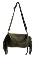 borsetta frangia scamosciata tracolla