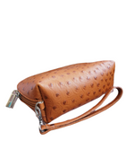 pochette struzzo marrone m fondo