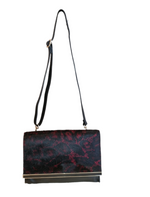 clutch nero rosso lunga