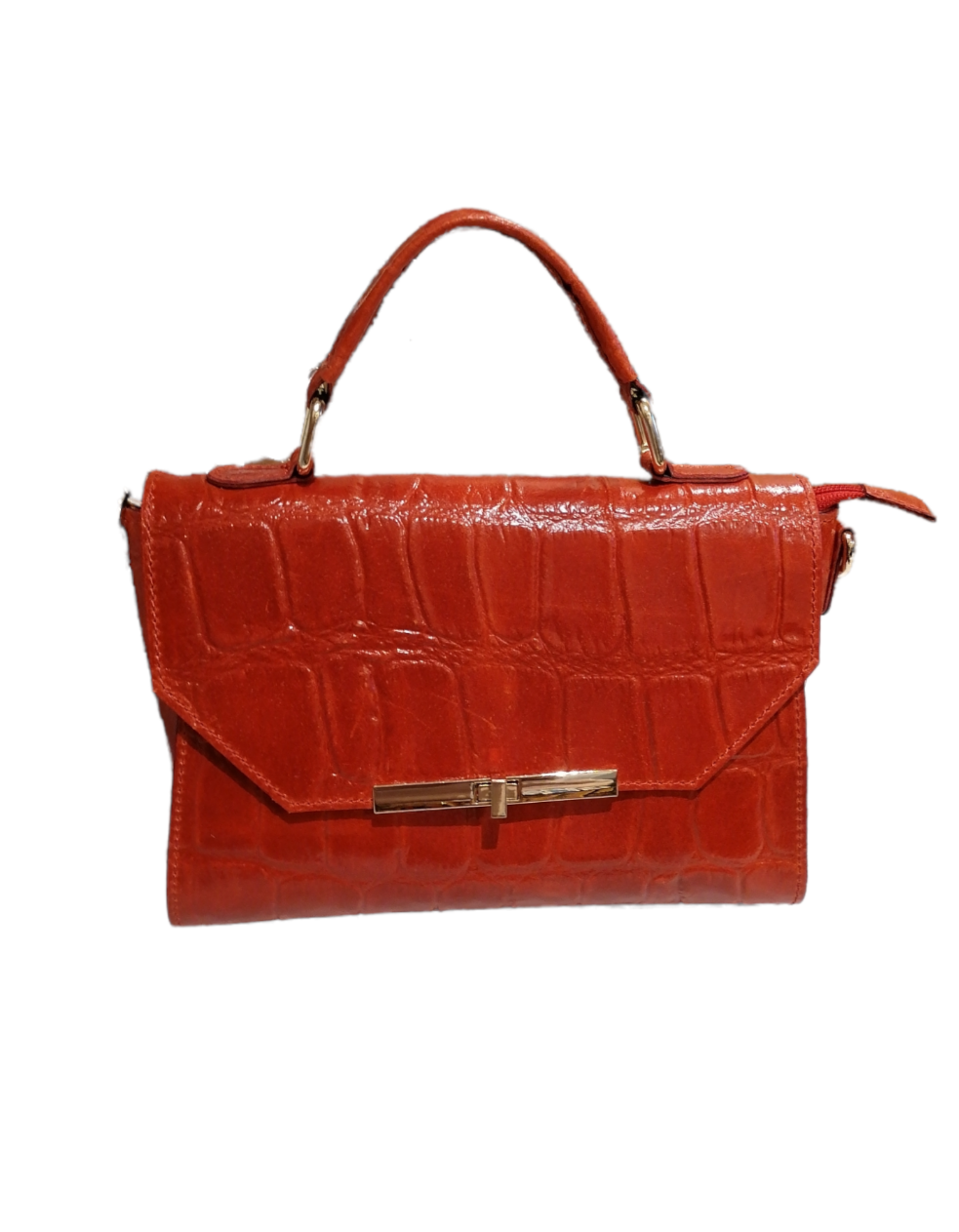 Borsa a Mano in Vera Pelle Stampata