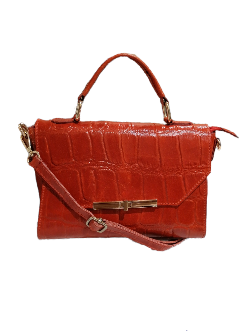 Borsa a Mano in Vera Pelle Stampata